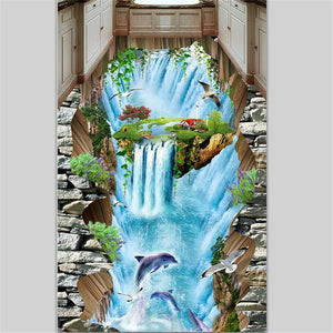 3D floor painting wall paper - SallyHomey Life's Beautiful