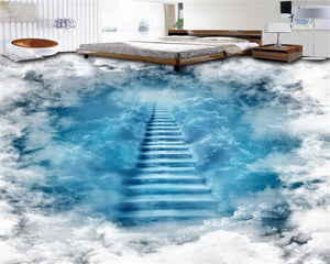 cloud ladder 3D floor painting self adhesive wallpaper - SallyHomey Life's Beautiful