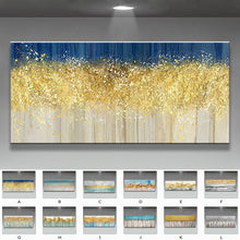 Load image into Gallery viewer, Handmade beautiful gold oil painting home decoration Abstract landscape Canvas Hand-painted Wall Art for living room no framed