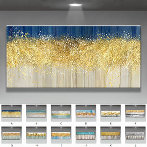 Handmade beautiful gold oil painting home decoration Abstract landscape Canvas Hand-painted Wall Art for living room no framed