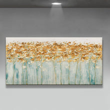 Load image into Gallery viewer, Handmade beautiful gold oil painting home decoration Abstract landscape Canvas Hand-painted Wall Art for living room no framed