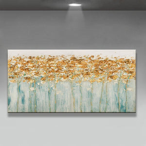 Handmade beautiful gold oil painting home decoration Abstract landscape Canvas Hand-painted Wall Art for living room no framed