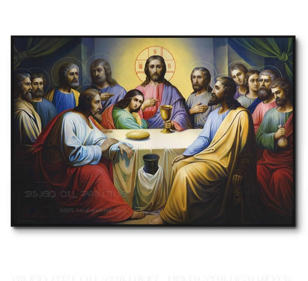 Professional Artist Hand-painted Famous Artwork Jesus and Figures Oil Painting on Canvas Handmade Jesus Painting for Wall Decor