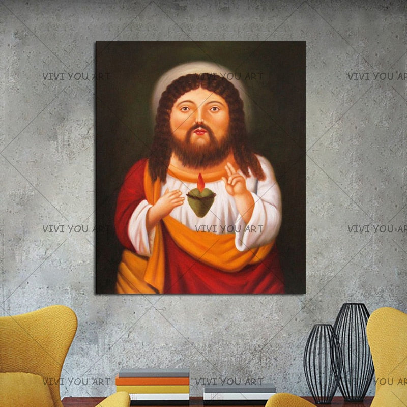 100% Handmade Lovely Jesus Christ Canvas Oil Painting Home Decor Pictures Wall Art Canvas Picture For Living Room Christmas Gift