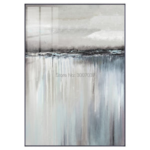 Handmade Abstract Minimalist wall art Grey Canvas Painting Art Wall Pictures For Living Room Home Decor Nordic Style