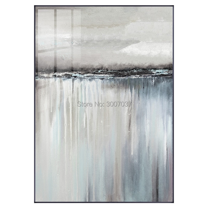 Handmade Abstract Minimalist wall art Grey Canvas Painting Art Wall Pictures For Living Room Home Decor Nordic Style