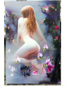 hand painted oil painting High-grade original figure Modern impression the human body painting DM1804161