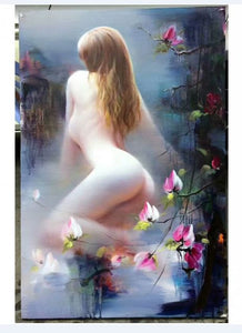 hand painted oil painting High-grade original figure Modern impression the human body painting DM1804161