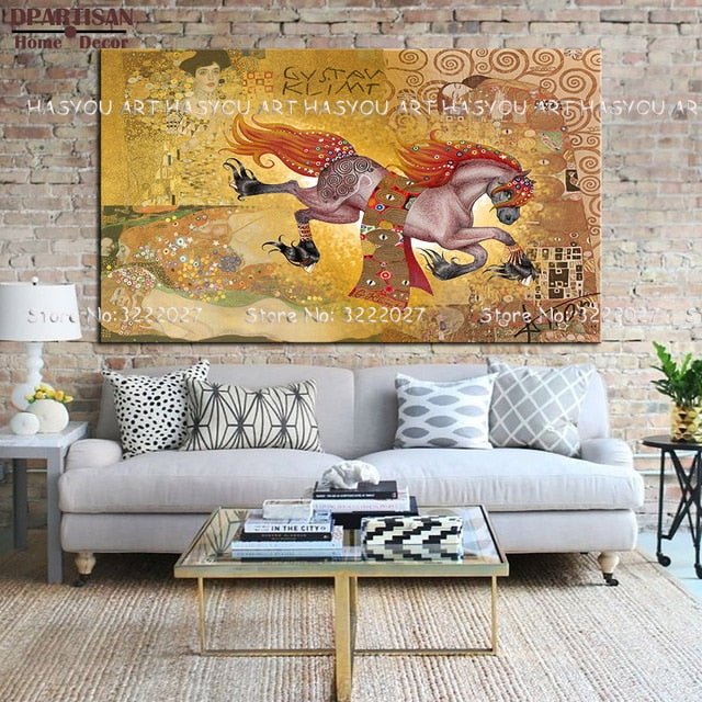 professinal aritist Klimt oil painting handmade Canvas Painting Klimt painting home decoration Wall Art Picture for living room