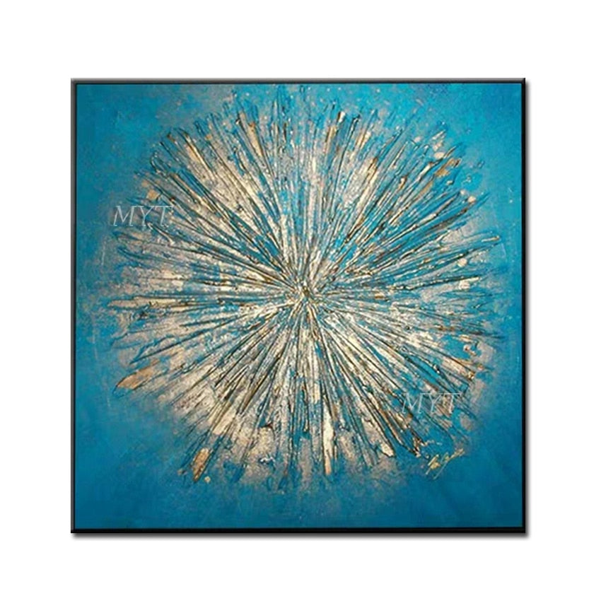 Spread The Gold Like Fireworks Oil Painting Handpainted Paintings Wall Art Home Decor Picture  Modern Oil Painting On Canvas