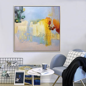 Modern abstract acrylic canvas painting hand pained abstract color art painting Wall Art Pictures For Living Room Home Decor 5-