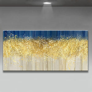 Handmade beautiful gold oil painting home decoration Abstract landscape Canvas Hand-painted Wall Art for living room no framed