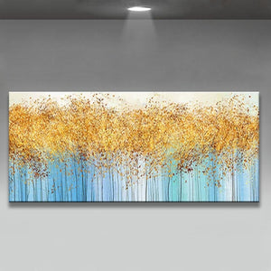 Handmade beautiful gold oil painting home decoration Abstract landscape Canvas Hand-painted Wall Art for living room no framed