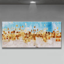 Load image into Gallery viewer, Handmade beautiful gold oil painting home decoration Abstract landscape Canvas Hand-painted Wall Art for living room no framed