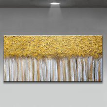 Load image into Gallery viewer, Handmade beautiful gold oil painting home decoration Abstract landscape Canvas Hand-painted Wall Art for living room no framed