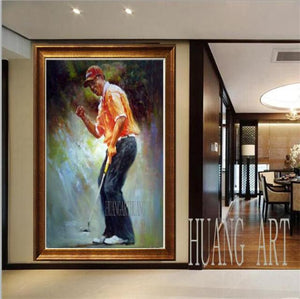 hand made Brand painting Playing golf New Figures colorful abstract oil painting on canvas good for decorate hous