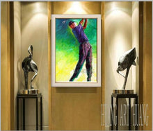 Load image into Gallery viewer, hand made Brand painting Playing golf New Figures colorful abstract oil painting on canvas good for decorate hous