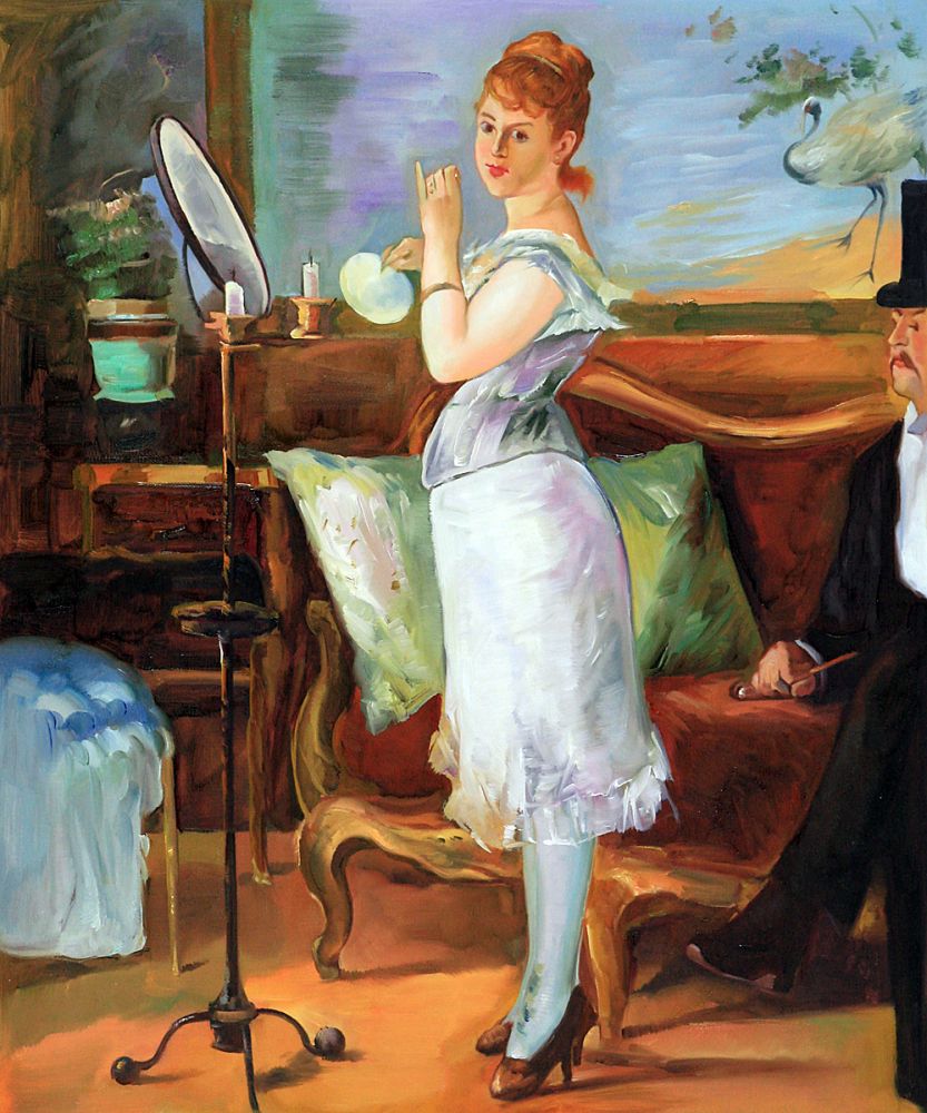 Frameless Female Oil Painting Nana by Edouard Manet Portrait Wall Art Paintings Classic Home Decor Vertical