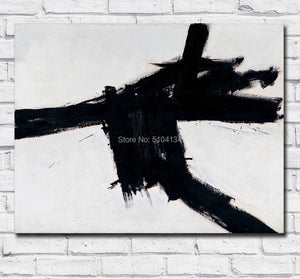 Large Size hand painted Oil Painting Franz Kline Buttress 1956 Wall Art Canvas Pictures for Living Room and Bedroom No Frames