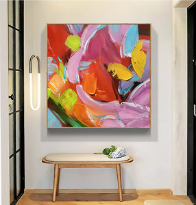 Modern flower painting decorativas canvas painting wall art picture pinturas al oleo abstractas handmade living room wall decor