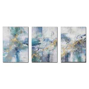 New Abstract 3 PCS Art Paintings High Quality 3 Pieces Canvas Wall Art Gold Abstract Landscape Oil Painting Wall Decor Art