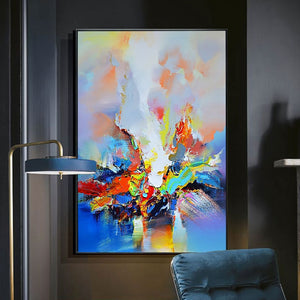 hand-painted oil painting Abstract pie knife oilpainting living room hanging art painting porch handmade mural Nordic