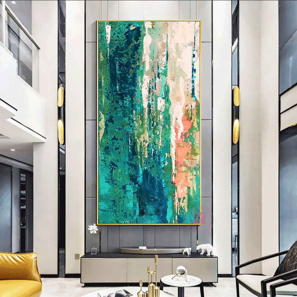 Abstract painting decor wall painting for living room large vertical modern home decoration 100% handmade oil painting on canvas