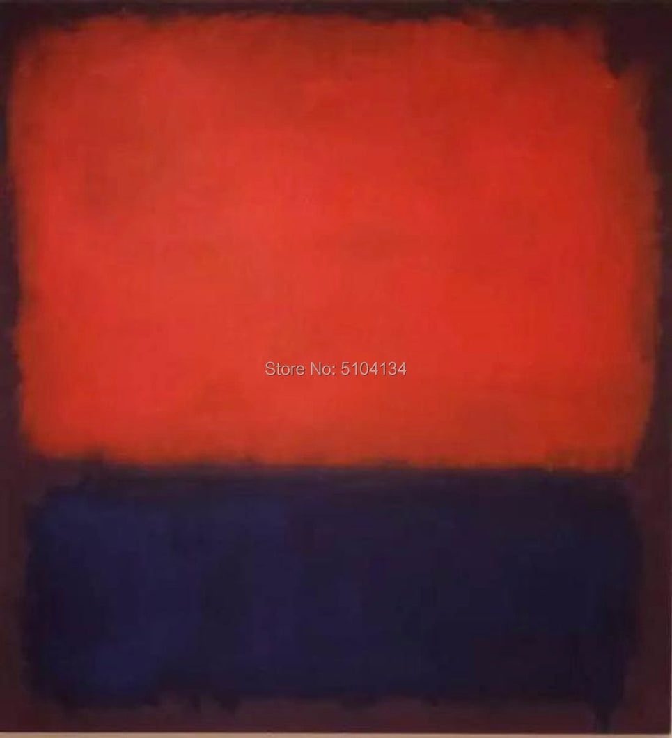 Hand Painted Mark Rothko Abstract American Style Oil Painting Canvas Unframed straw art Home decor gift on the wall