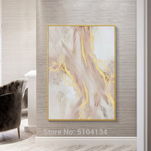 Load image into Gallery viewer, Handmade Abstract Gold and Pink Color Oil Paintings Modern Hand painted Canvas Painting Wall Art for Living Room home Decoration
