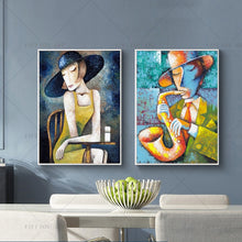 Load image into Gallery viewer, 100% Handmade Oil Painting Picasso Famous Painting Canvas Art Wall Picture for Living Room Decoration Abstract Home Decor