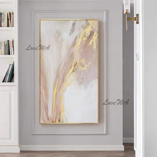 Load image into Gallery viewer, Large Size Group 2 Pcs Hand Painted Abstract Oil Painting on Canvas Wall Picture Art Living Room Home 2 Panel Wall Art Decor