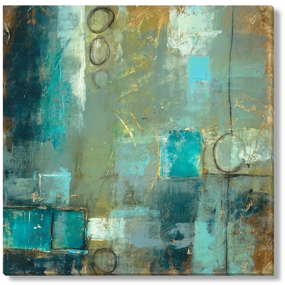 Hand painted Canvas Painting on Canvas no Frame for Home Decor Wall Painting Blue Color Square Size Handmade Oil Painting