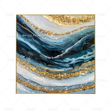 Load image into Gallery viewer, Handmade Beautiful Gold Foil Oil Painting Home Decoration Abstract Landscape On Canvas Hand-painted Wall Art For Room No Framed