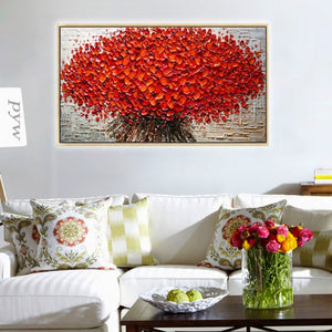 Modern Handpainted Abstract Large Gold Money Tree Flower 3d Oil Painting On Canvas Home Decor Wall Art Picture For Living Room