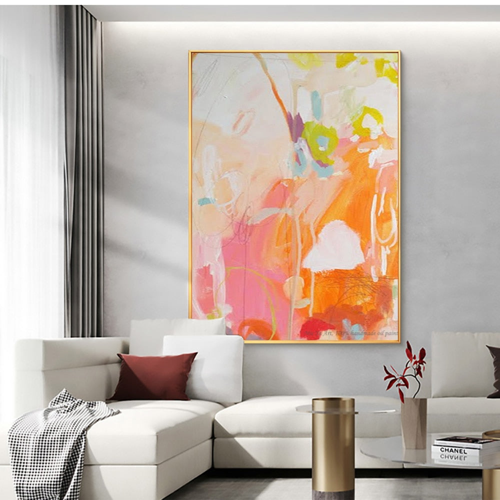 Abstract Oil painting on canvas handmade cuadros decoracion salon moderno nordic decoration home wall pictures for living room