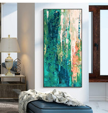 Load image into Gallery viewer, Large Wall Painting On Canvas Handmade Oil Vertical Abstract Art Decorative Pictures For Living Room Wall Decor Painting Golden