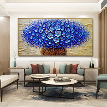 Load image into Gallery viewer, Modern Handpainted Abstract Large Gold Money Tree Flower 3d Oil Painting On Canvas Home Decor Wall Art Picture For Living Room
