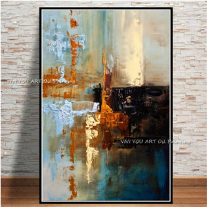 100% Handmade New Large Original Abstract Modern Thick Oil Painting On Canvas Handpainted Textured Wall Art For Office