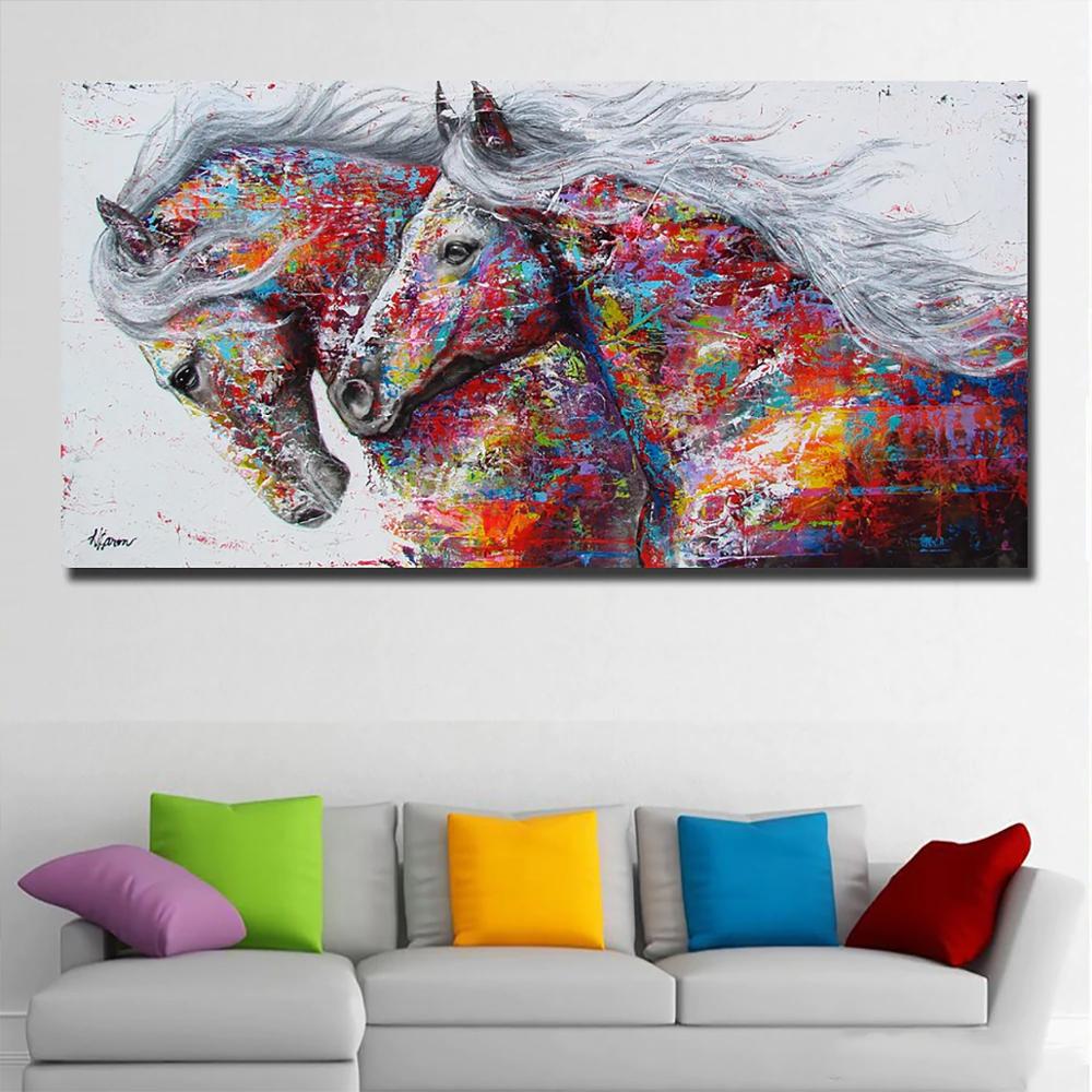 Hand painted oil painting living room decorative painting abstract mural modern minimalist hanging painting