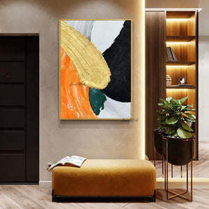 Large Size Group 2 Pcs Hand Painted Abstract Oil Painting on Canvas Wall Picture Art Living Room Home 2 Panel Wall Art Decor