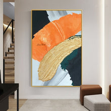 Load image into Gallery viewer, Large Size Group 2 Pcs Hand Painted Abstract Oil Painting on Canvas Wall Picture Art Living Room Home 2 Panel Wall Art Decor