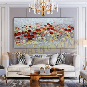 Frameless Handpainted Free Shipping 100% Pure Handmade On Canvas Sunflowers Oil Painting Modern Home Decoration Art Wall Picture