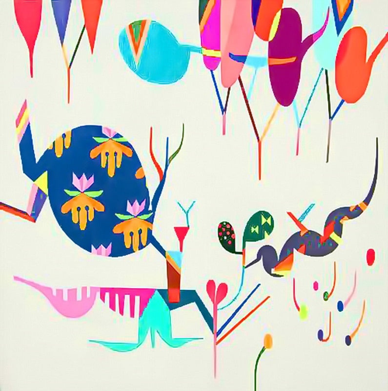 Abstract handmade painting abstract figure on oil canvas for home decor and wallpaper, gallery