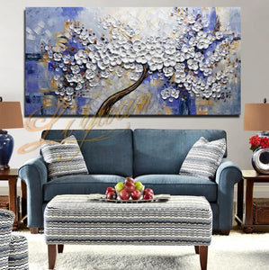 100% Handpainted Oil Painting On Canvas New Handmade Knife Flower Oil Painting Wall Art Picture Home Decoration For Living Room