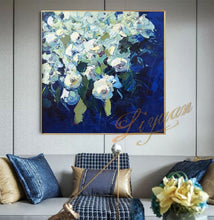 Load image into Gallery viewer, Palette Knife 3D Textured Flowers Oil Painting Hand-painted Wall Hangings Abstract Decorative Item Flower Art Hot Selling Gift