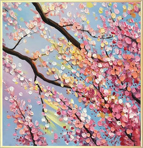 Palette Knife 3D Textured Flowers Oil Painting Hand-painted Wall Hangings Abstract Decorative Item Flower Art Hot Selling Gift