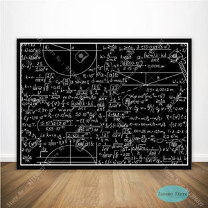 Kid Physical Equations Science Education Mathematics Poster Prints Painting Canvas Living Room Wall Art Picture Home Decor