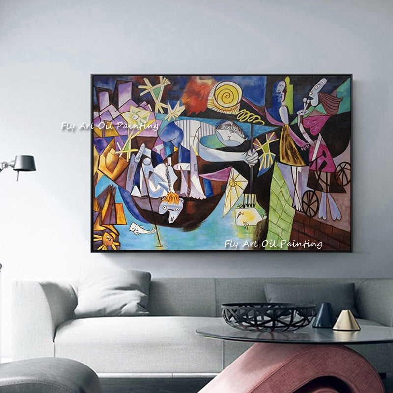 Famous Picasso Oil Paintings on Canvas Abstract Art Reproductions Wall Posters and Handmade for Living Room Home Wall Decor