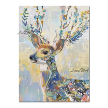 Load image into Gallery viewer, Deer 100% Handmade Oil Paintings On Canvas New Wall Art Pictures For Living Room Home Decoration Unframed