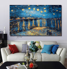 Load image into Gallery viewer, Professional Artist Handmade High Quality Reproduction Vincent Van Gogh Oil Painting The Starry Night Oil Painting On Canvas